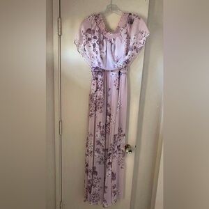 NWT long flowy mauve pink dress size 6